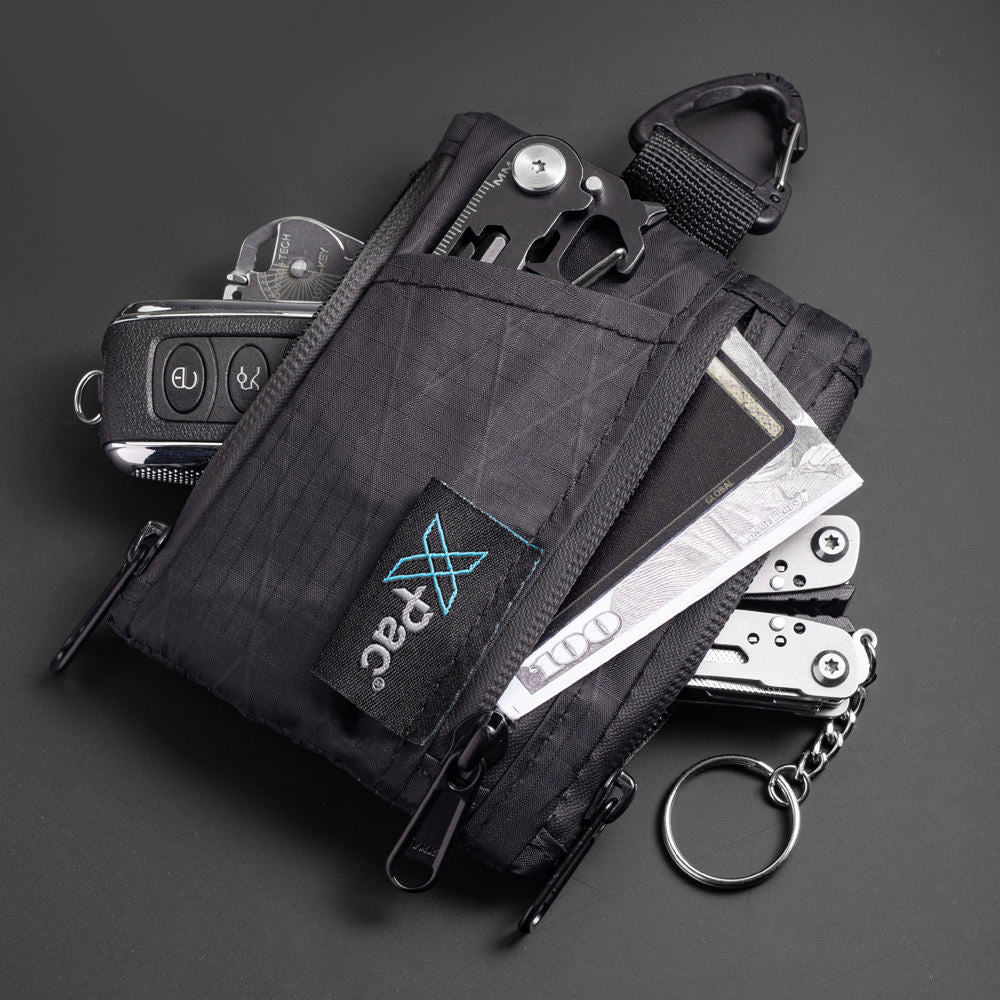 EDC 5-Pocket Multi Pouch X-PAC Wallet Keychain Coin Pouch Organizer Utility Pouch for Cards, Coins, Bills, Keys Mens Wallets