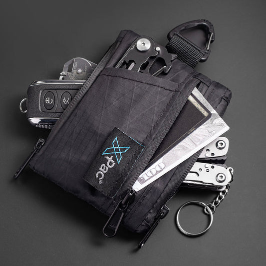 EDC 5-Pocket Multi Pouch X-PAC Wallet Keychain Coin Pouch Organizer Utility Pouch for Cards, Coins, Bills, Keys Mens Wallets